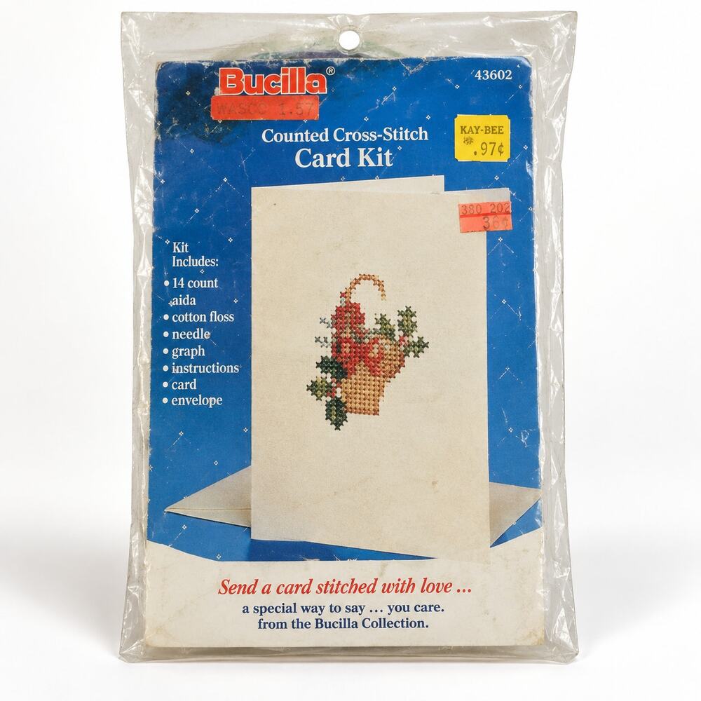 Christmas Greetings A Cross Stitch Needlecraft Kit Greetings Cardinal